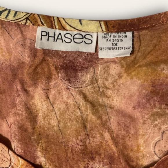 Y2K Floral Tie-Dye Maxi Dress Sleeveless Summer Hippie Boho Phases Plus Size 1x - Picture 5 of 6